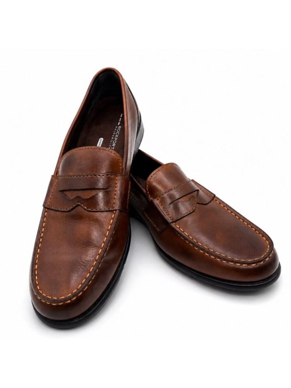 Rockport Walkability Men’s Size 10.5 Shoes Adiprene Brown Penny Loafers M76444